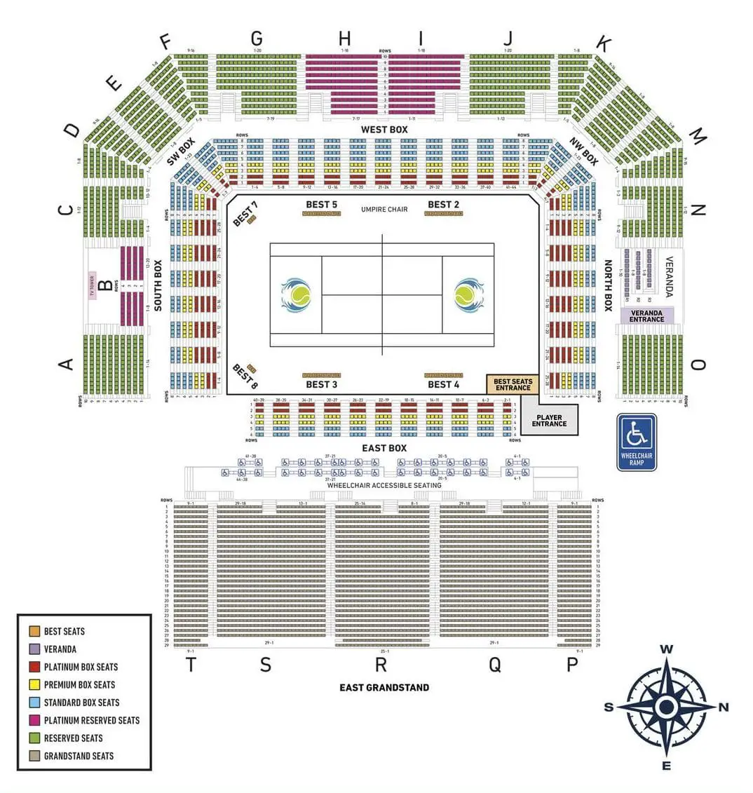 Delray Beach Open Seating Chart