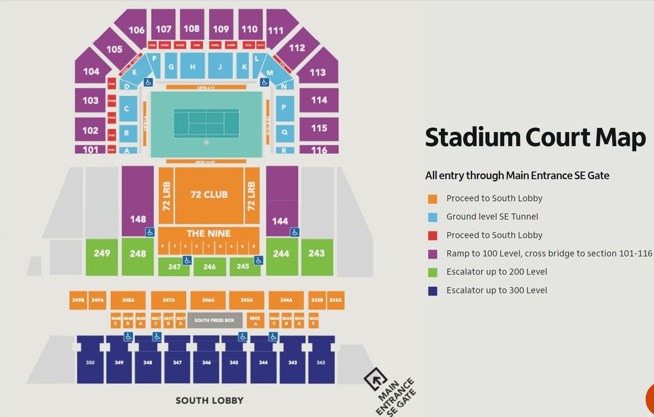Miami Open Hard Rock Stadium Seating Map