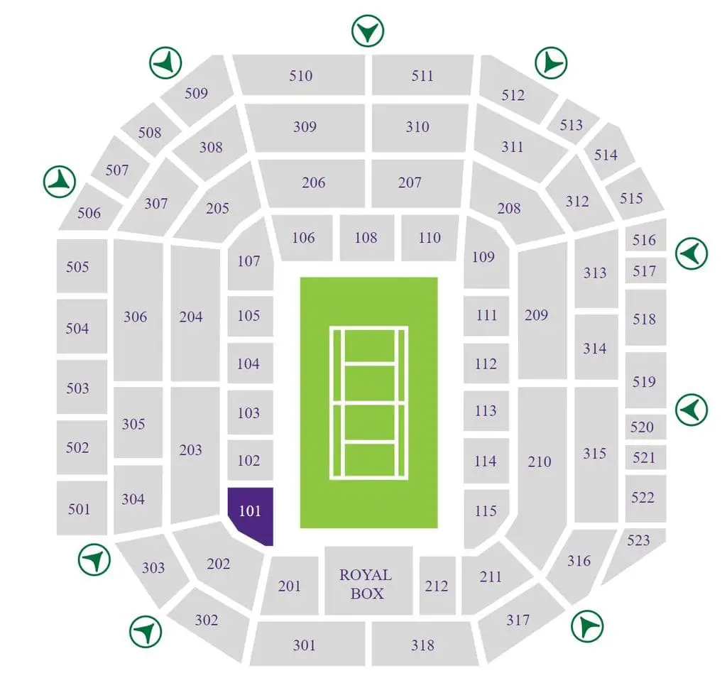 Wimbledon Centre Court Seating Map